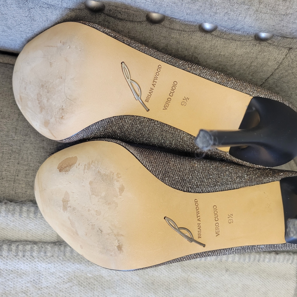 Brian Atwood Silver Women's Shoes - Picture 4 of 5